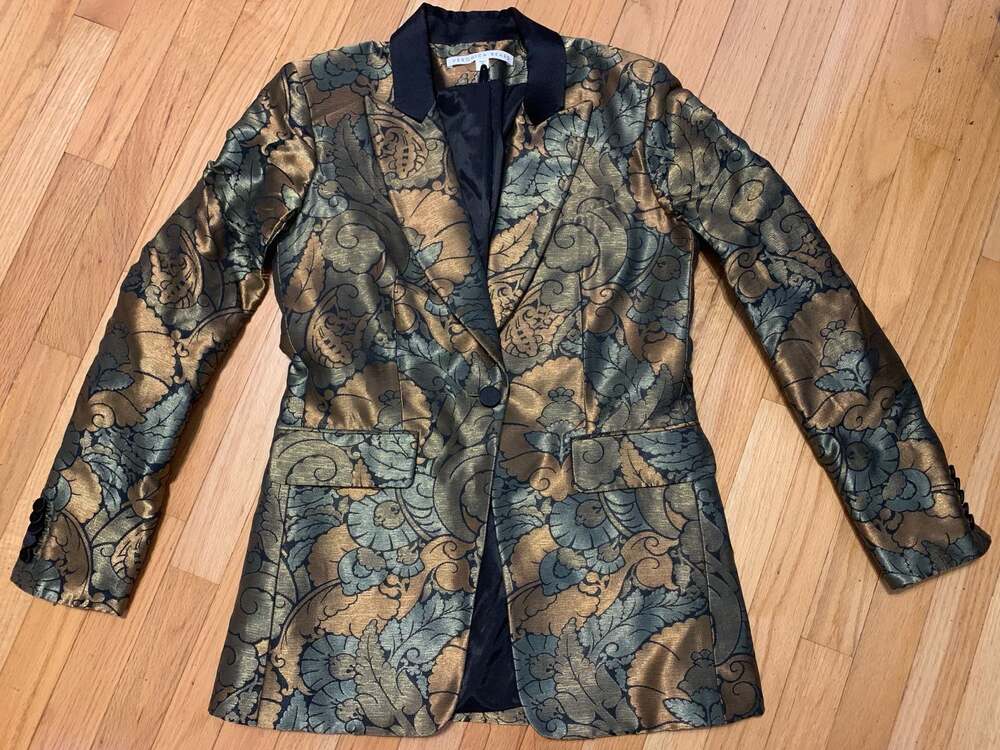 Veronica Beard Metallic Floral Brocade Blazer Size 6